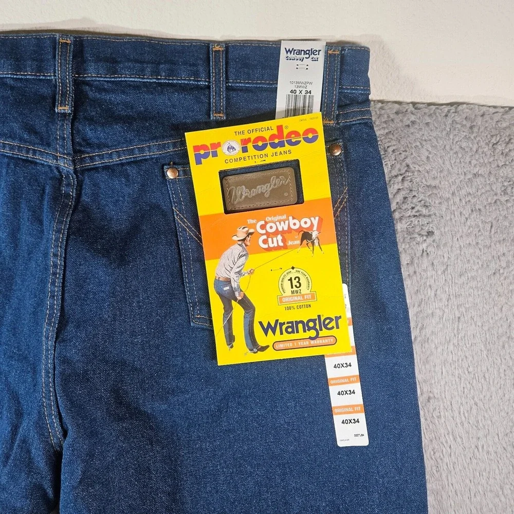 NWT Wrangler 13MWZ Prorodeo Competition Jeans Men 40x34 Cowboy Cut -‎ NEW - Picture 9 of 11